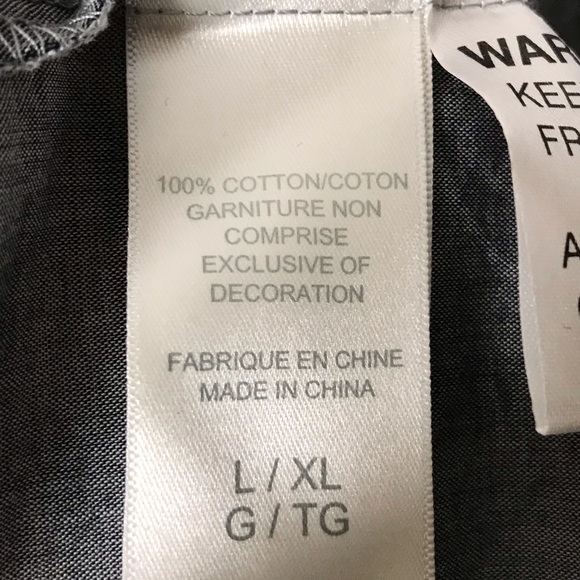 Large Eileen West Bathrobe Robe Sleepwear Lounge Cotton Lace Grey L/XL Bath - Picture 11 of 11